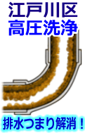 江戸川区 高圧洗浄で配管・排水管の排水詰まり解消！