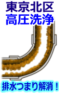 東京北区 高圧洗浄で配管・排水管の排水詰まり解消！