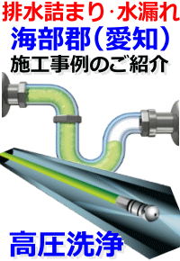 海部郡 排水詰まり修理例