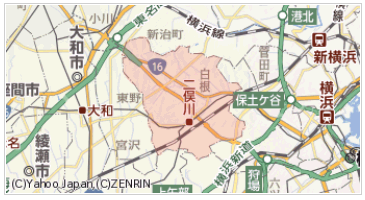 横浜市旭区の周辺地図