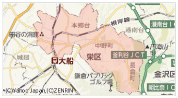 横浜市栄区の周辺地図