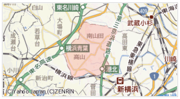 横浜市都筑区の周辺地図